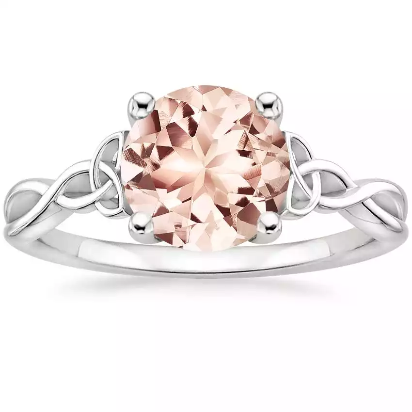 Morganite Entwined Celtic Love Knot Ring | Brilliant Earth