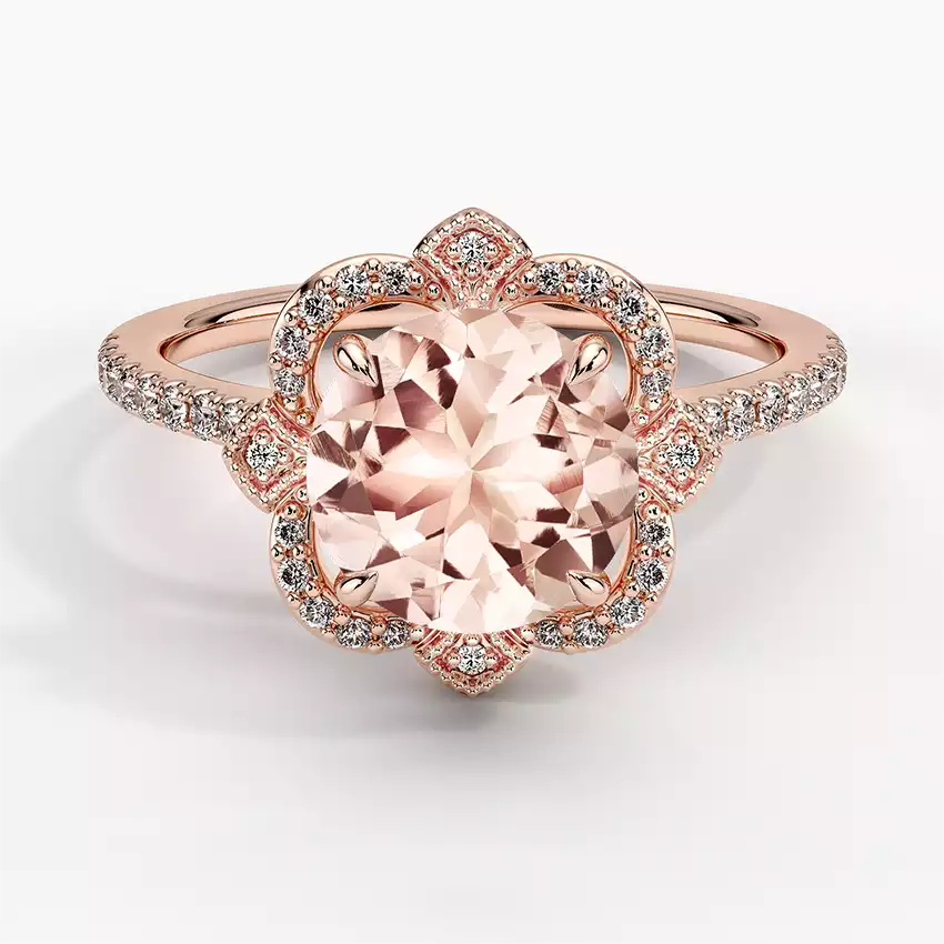 Morganite Reina Diamond Ring | Brilliant Earth