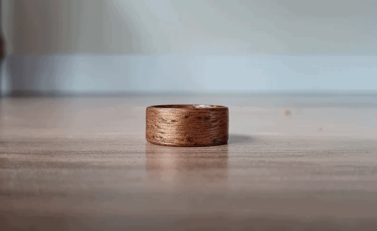 Nature Co. Exotic Wooden Promise Rings