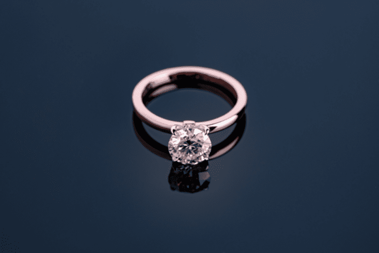 Rose Gold Moissanite Ring