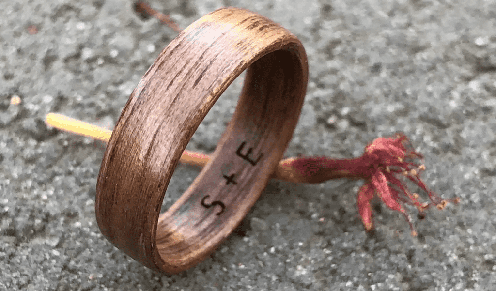 Walnut Wood Promise Ring