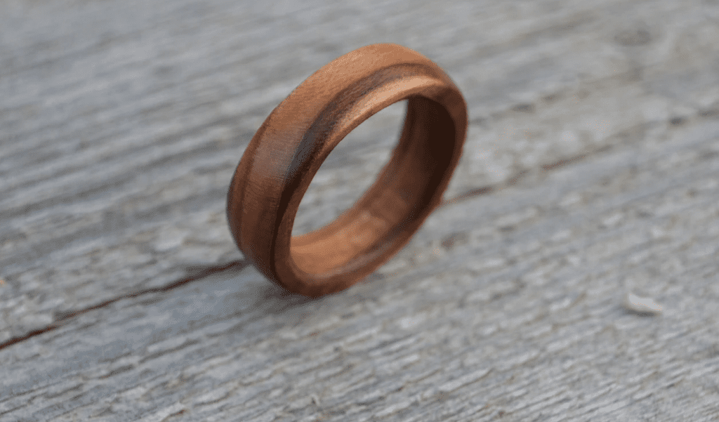 Custom Cherry Wood Promise Ring