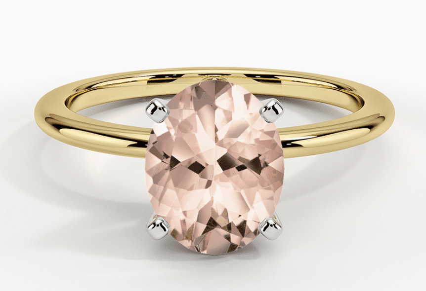 morganite engagement ring - comfort fit