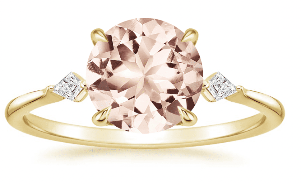 Cometa Morganite and Diamond Engagement Ring