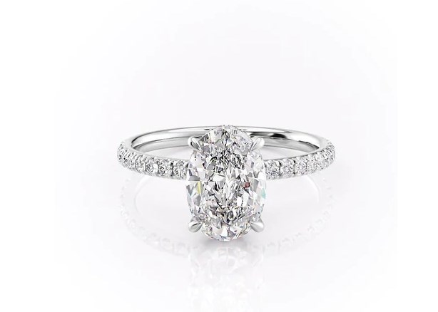 Oval Moissanite Engagement Ring - oval cut