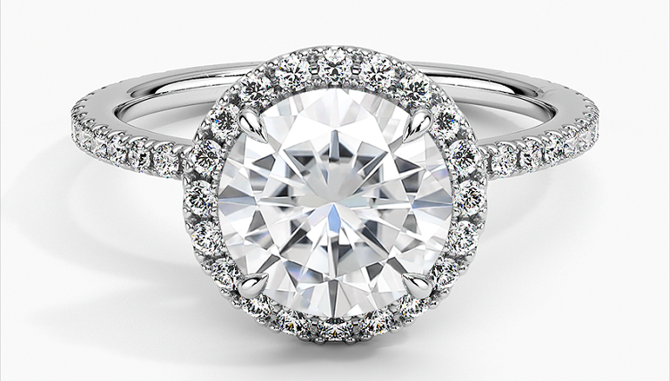 Brilliant Earth Moissanite Waverly Lab Diamond Ring 