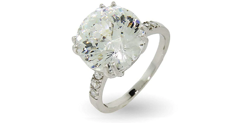 Eve’s Addiction 6 Carat Millennium Cut CZ Right Hand Ring