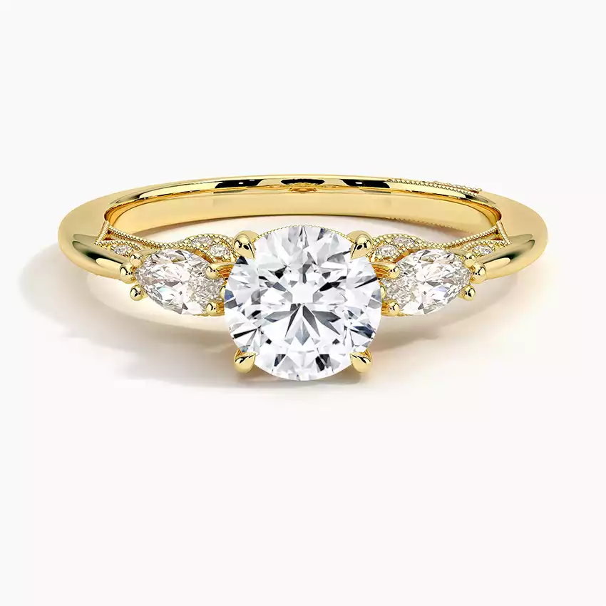 Simply Tacori Three Stone Marquise Diamond Engagement Ring | Brilliant Earth