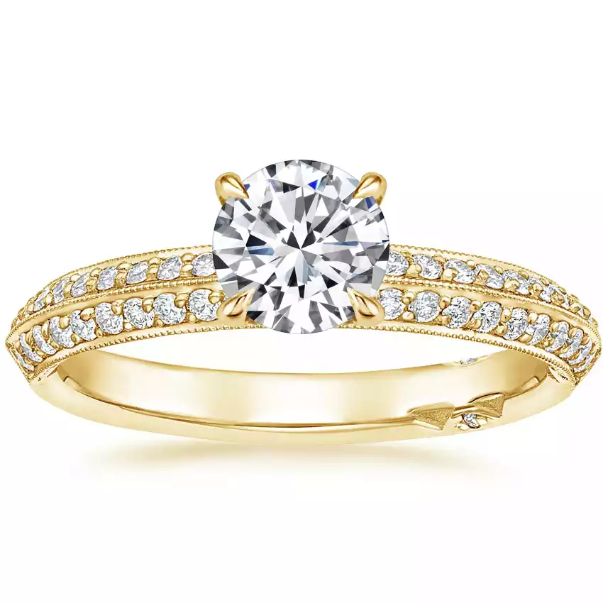 Tacori Sculpted Crescent Knife Edge Diamond Engagement Ring | Brilliant Earth