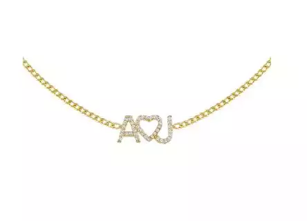 Adina’s Jewels Pavé Heart Personalized Nameplate Choker Necklace | Nordstrom