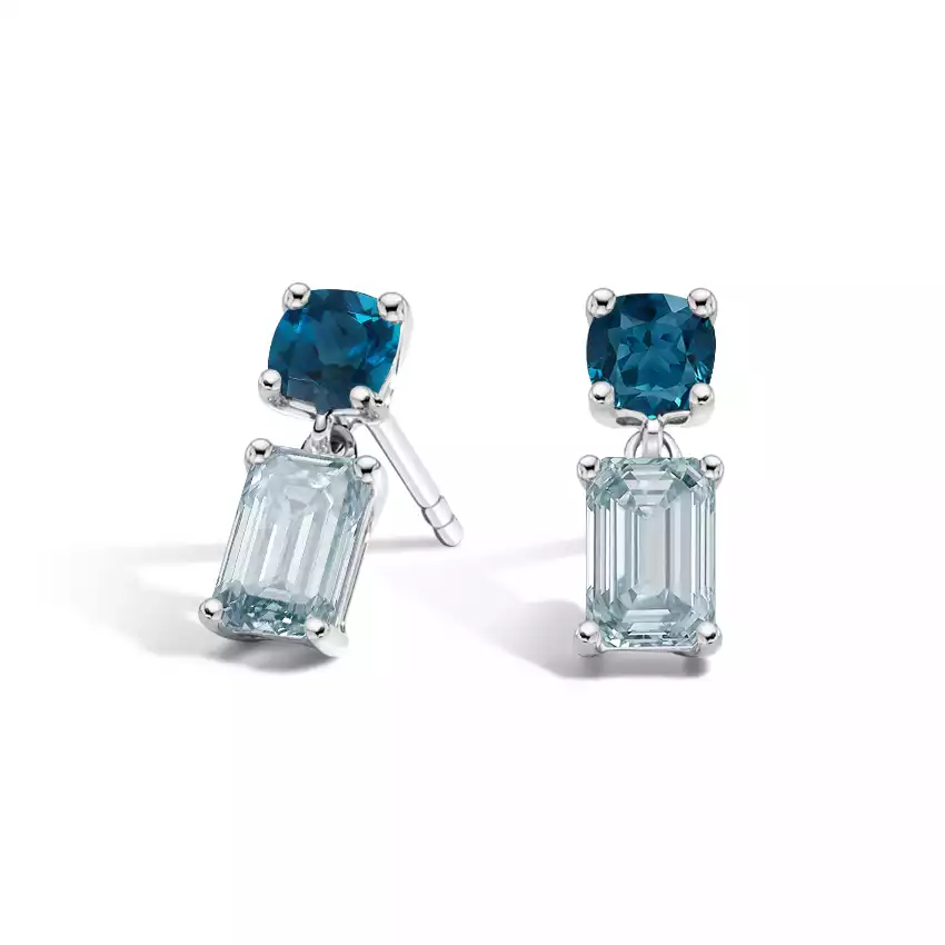 Mazarine London Blue Topaz and Aquamarine Earrings | Brilliant Earth