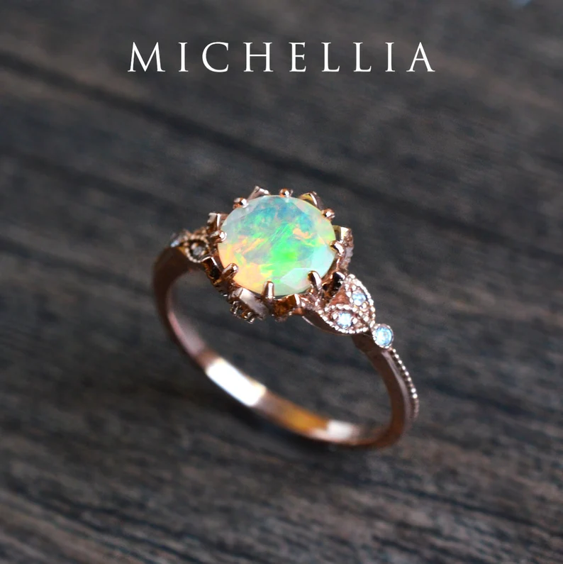 Evanthe Opal Engagement Ring | Etsy