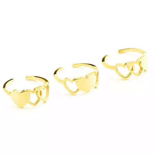 CHENVA 3 Sisters Ring Set Three Heart Rings | Amazon