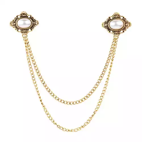 Feeshow Women Vintage Antique Elegant Sweater Shawl Chain Clips | Amazon