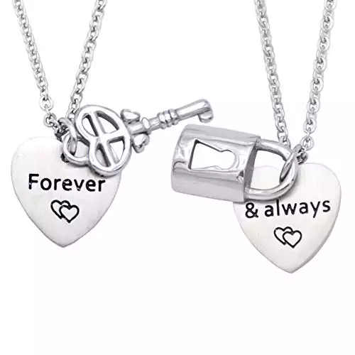 Lock and Key BFF Necklaces | Amazon