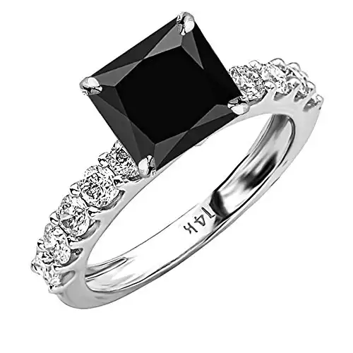 2.9 Carat t.w 14K White Gold