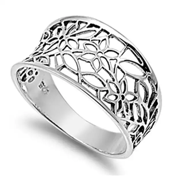 Filigree Flower Leaf Thumb Ring | Walmart