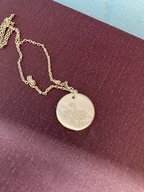 eve’s addiction engraved necklace