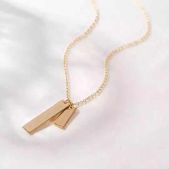 Coordinate Date Bar Necklace | Brook & York