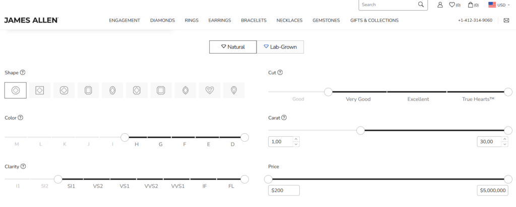 james allen customized engagement rings
