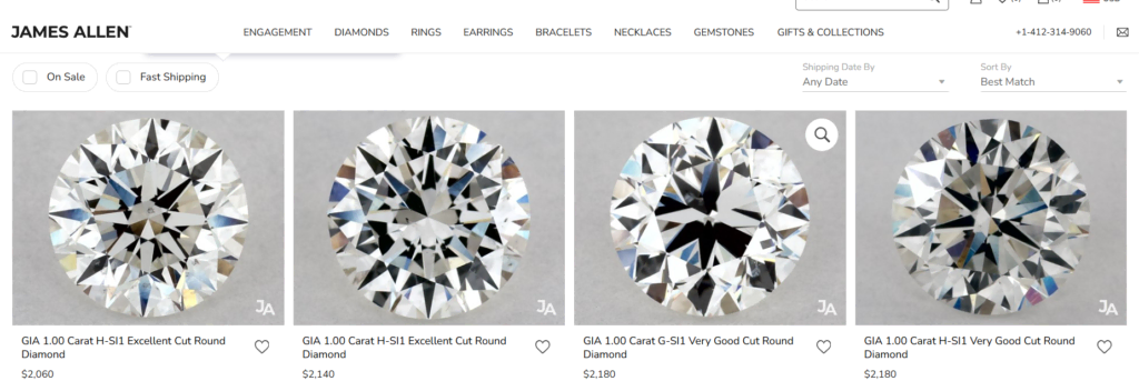 james allen diamonds