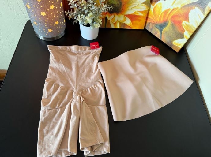 spanx Suit Your Fancy Waist Cincher and the High Waisted Mid Thigh Short