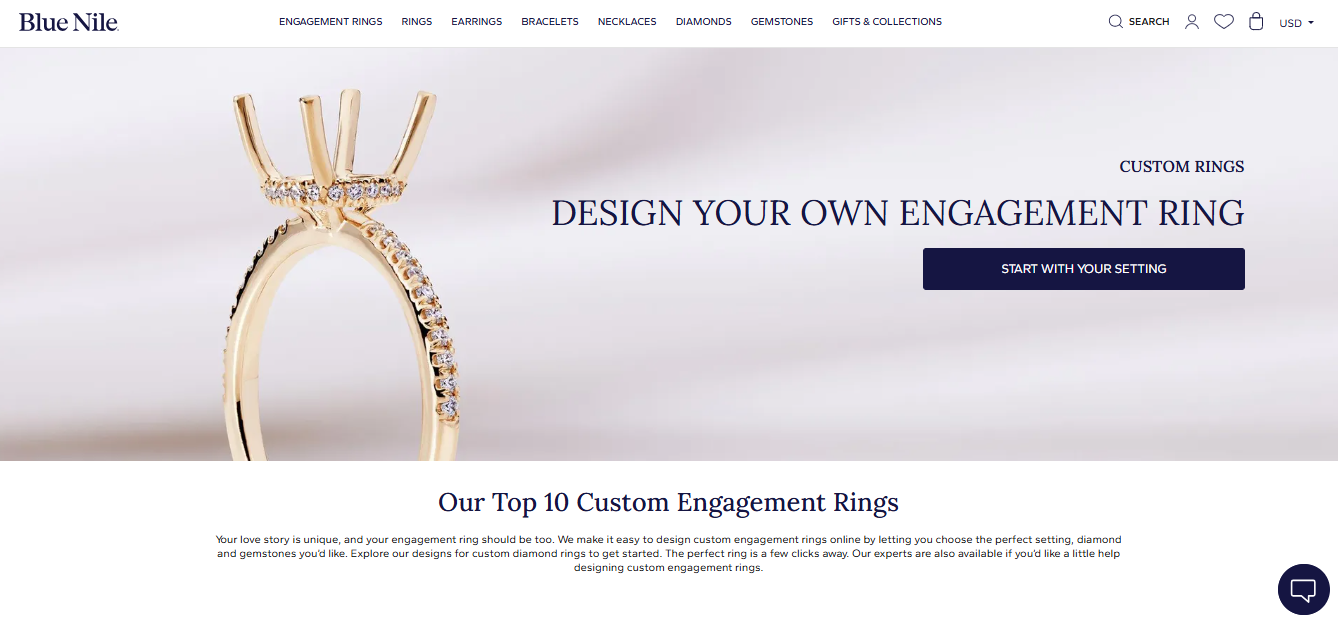 Blue Nile Ring Creation