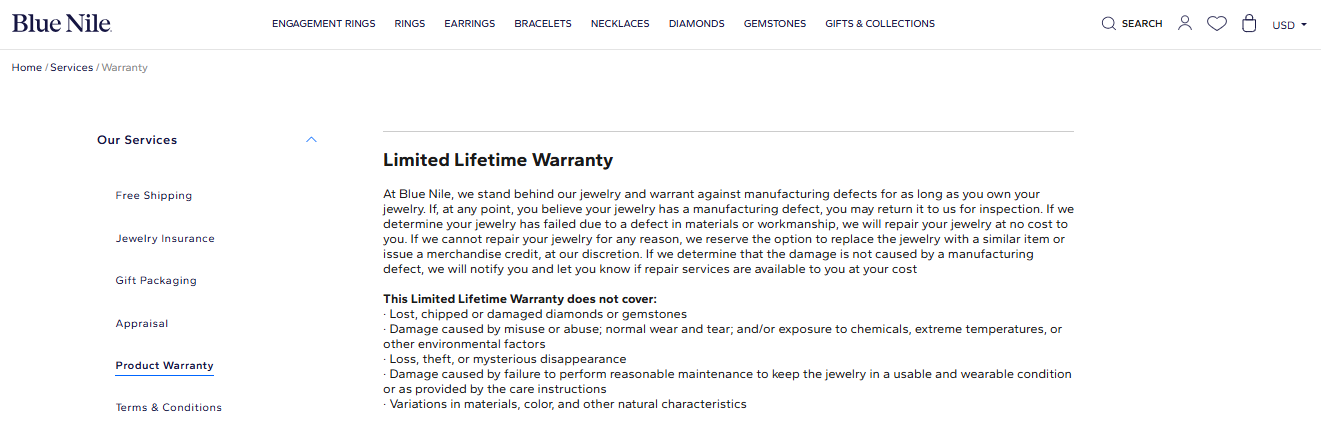 Blue Nile After-Purchase Care and Long-Term Ownership