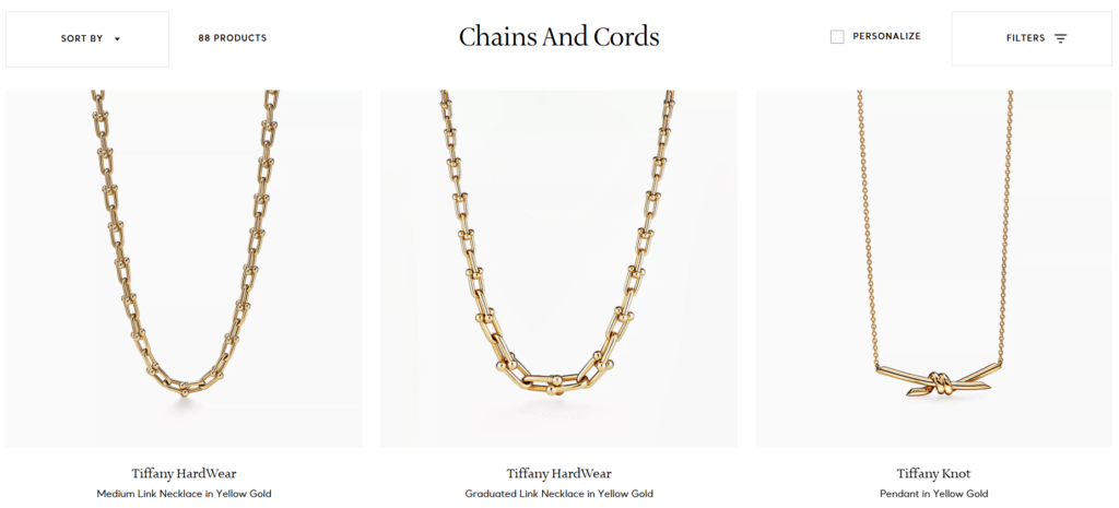 tiffany and co chains