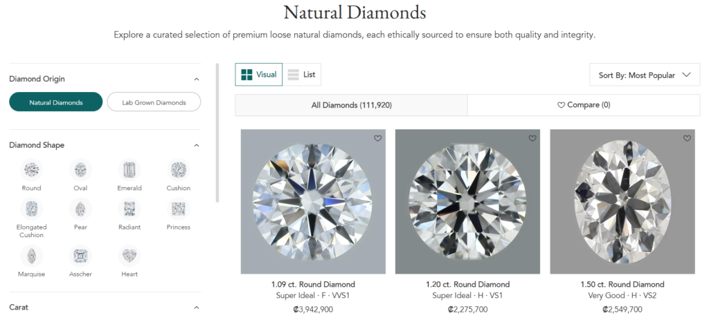 brilliant earth website natural diamonds