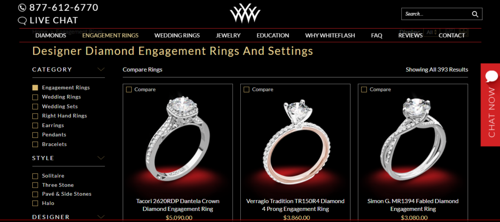 Whiteflash Engagement Rings