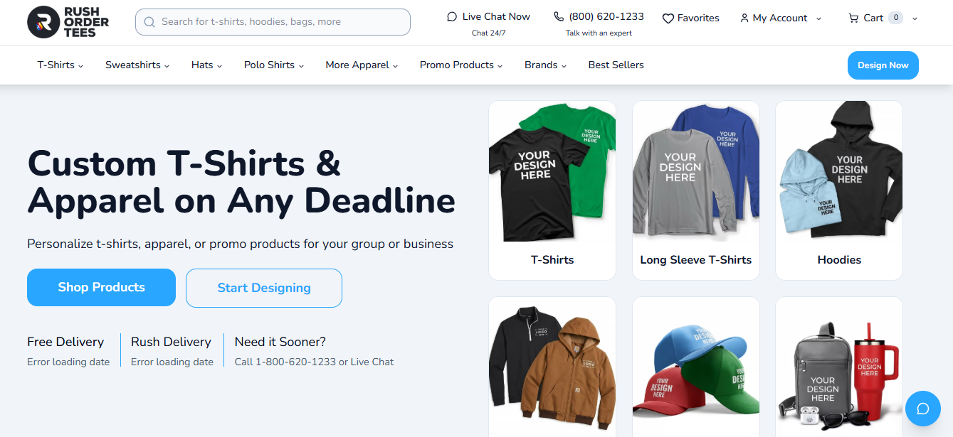 RushOrderTees: Best for Very Small Groups